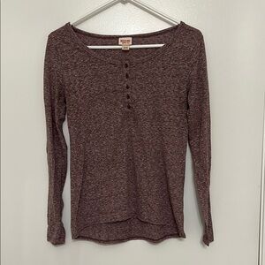 Mossimo Supply Co. Women's Brown Long Sleeve Top
